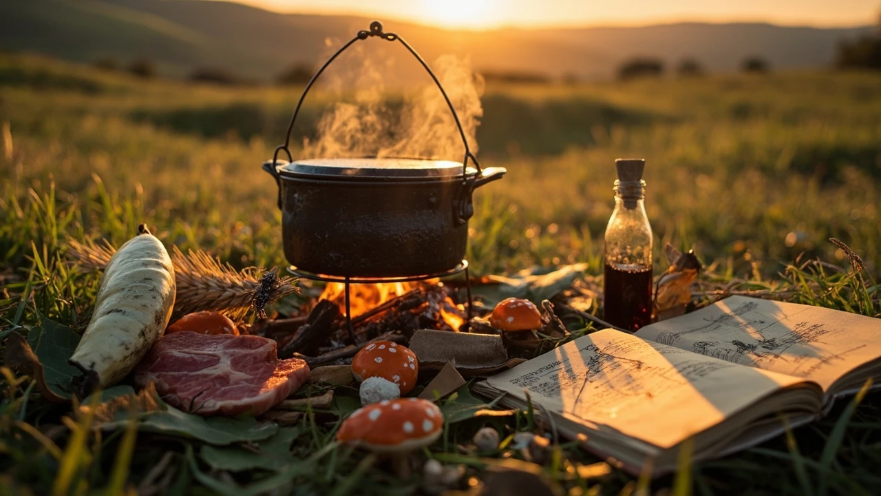 Totk recipes cooking pot with assorted ingredients in Tears of the Kingdom
